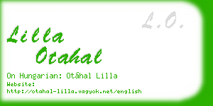 lilla otahal business card